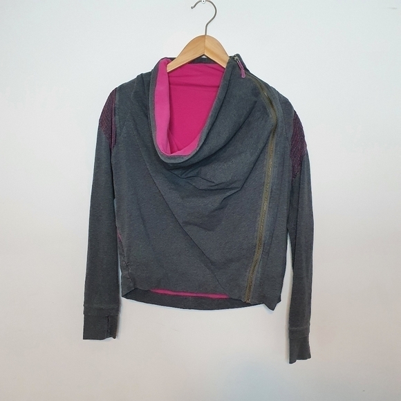 Lululemon Sway Jacket Dark Grey & Señorita Pink Size 4 - Picture 3 of 12